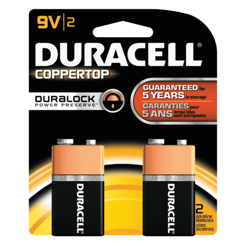 Duracell 9V Alkaline Battery 2-Pack